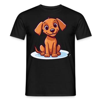 Cute dog design for dog owners - Men's T-Shirt - black - Front - AI Model Male 178 light (178cm)