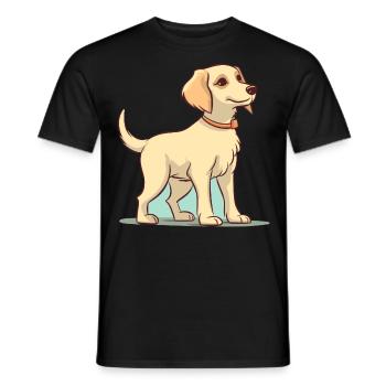 Conception de chien mignon pour les propriétaires de chiens - T-shirt homme - noir - Devant - AI Model Male 178 light (178cm)