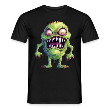 Halloween Monster Zombie Gruselig Horror Kostüm - Männer T-Shirt - Schwarz - Vorne - AI Model Male 178 light (178cm)