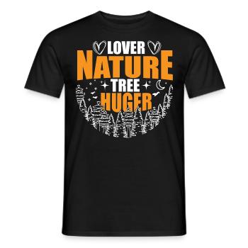 Lover Nature Tree Hugger, love of nature, - Men's T-Shirt - black - Front - AI Model Male 178 light (178cm)