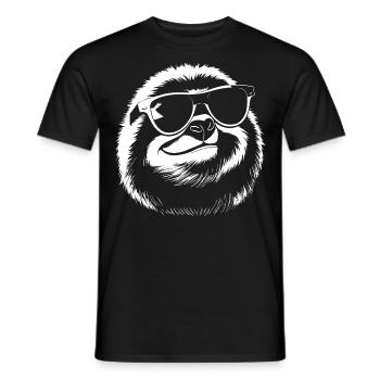 Sloths Anime Sloth Manga Sloth Sunglasses - Men's T-Shirt - black - Front - AI Model Male 178 light (178cm)