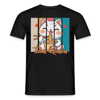 L’équipe Ramen - T-shirt homme - noir - Devant - AI Model Male 178 light (178cm)