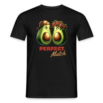 Accord parfait à l'avocat - T-shirt homme - noir - Devant - AI Model Male 178 light (178cm)