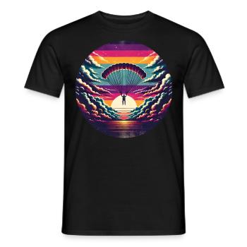 Fallschirmspringer Fallschirmspringen - Männer T-Shirt - Schwarz - Vorne - AI Model Male 178 light (178cm)