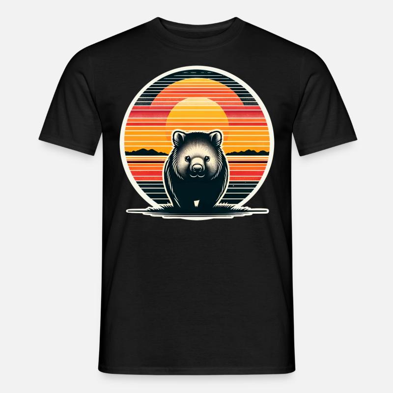 Wombat - Männer T-Shirt - Schwarz