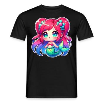 Meerjungfrau - Männer T-Shirt - Schwarz - Vorne - AI Model Male 178 light (178cm)