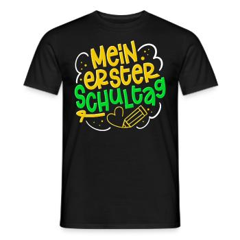 Einschulung Erster Schultag - Männer T-Shirt - Schwarz - Vorne - AI Model Male 178 light (178cm)
