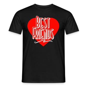 Beste Freunde - Männer T-Shirt - Schwarz - Vorne - AI Model Male 178 light (178cm)