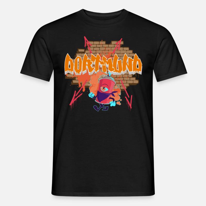 Dortmund Graffiti - Männer T-Shirt - Schwarz