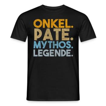 Patenonkel - Männer T-Shirt - Schwarz - Vorne - AI Model Male 178 light (178cm)