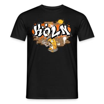 Cologne Graffiti - T-shirt homme - noir - Devant - AI Model Male 178 light (178cm)
