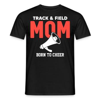 Mère athlétisme, née le - T-shirt homme - noir - Devant - AI Model Male 178 light (178cm)