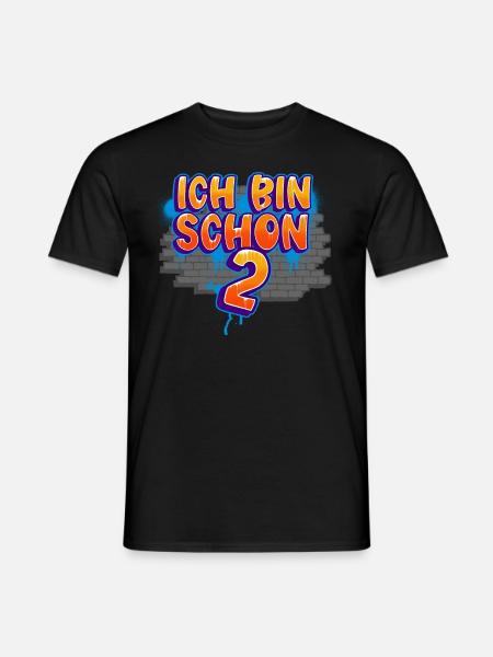 2. Geburtstag Graffiti - Männer T-Shirt - Schwarz