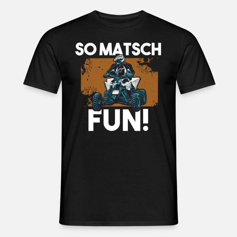 Quad - Männer T-Shirt - Schwarz