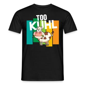 Kuh Landwirtschaft Too Kuhl - Männer T-Shirt - Schwarz - Vorne - AI Model Male 178 light (178cm)