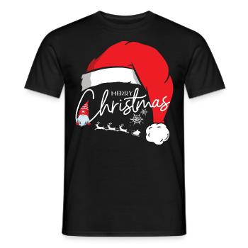 Noël Gnome Merry Christmas - T-shirt homme - noir - Devant - AI Model Male 178 light (178cm)
