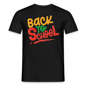 Back To School - Men's T-Shirt - black - Front - AI Model Male 178 light (178cm)