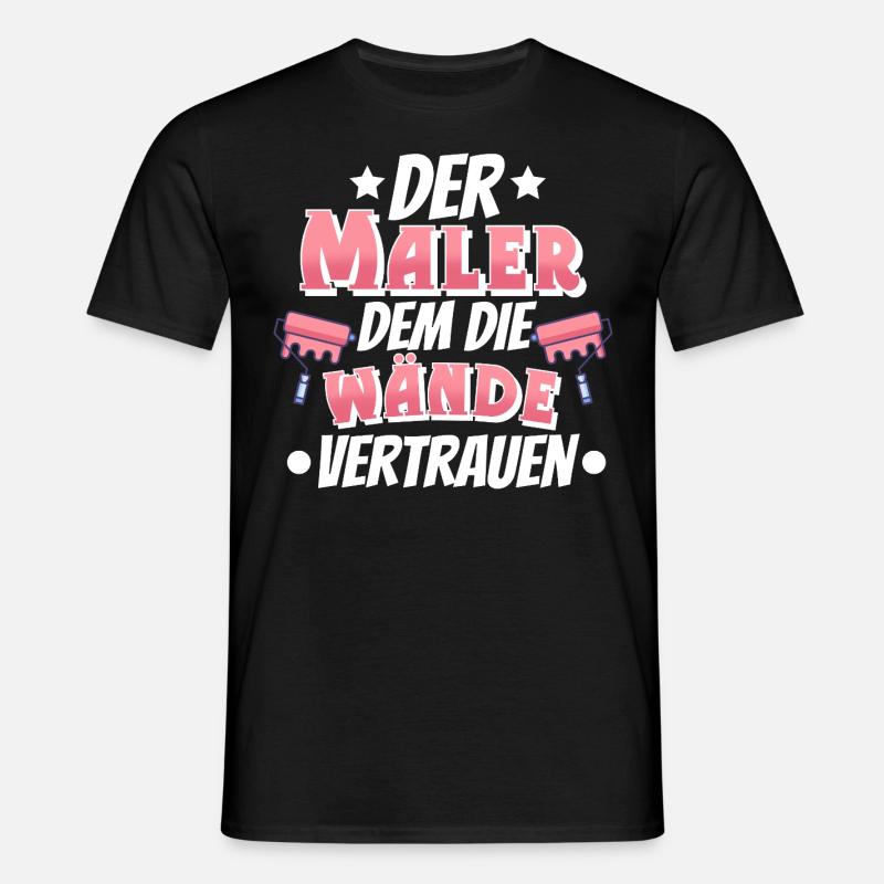 Maler - Männer T-Shirt - Schwarz