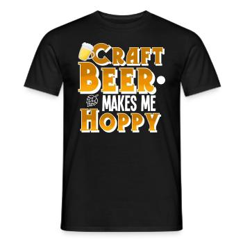 Bière artisanale - T-shirt homme - noir - Devant - AI Model Male 178 light (178cm)