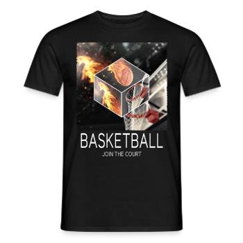 Basketball Feu Joueur de basket-ball Fan Dunking Sport - T-shirt homme - noir - Devant - AI Model Male 178 light (178cm)