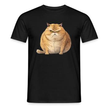 Funny Furry Tiger - For those who love cats - Men's T-Shirt - black - Front - AI Model Male 178 light (178cm)