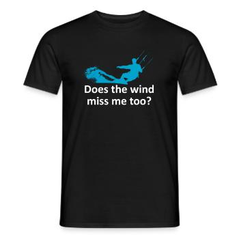 Kitesurfen - Männer T-Shirt - Schwarz - Vorne - AI Model Male 178 light (178cm)