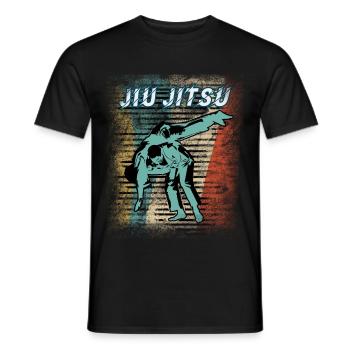 Arts martiaux vintages de Jiu Jitsu - T-shirt homme - noir - Devant - AI Model Male 178 light (178cm)