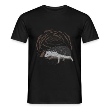 hérisson - T-shirt homme - noir - Devant - AI Model Male 178 light (178cm)