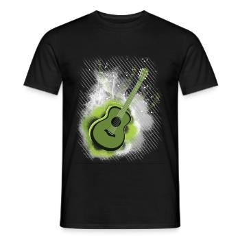 guitar - Men's T-Shirt - black - Front - AI Model Male 178 light (178cm)