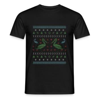 Pelikan Weihnachten Vogel Beobachtung Geschenk - Männer T-Shirt - Schwarz - Vorne - AI Model Male 178 light (178cm)