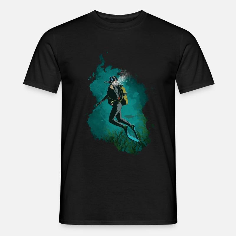 Tauchen - Männer T-Shirt - Schwarz