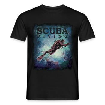 Scuba Diving - Men's T-Shirt - black - Front - AI Model Male 178 light (178cm)