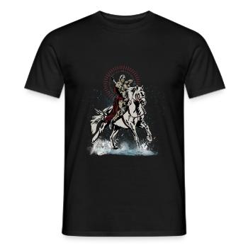 Guerrier médiéval arc et flèche chevalier - T-shirt homme - noir - Devant - AI Model Male 178 light (178cm)