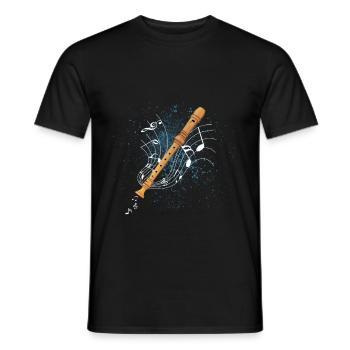 recorder - Men's T-Shirt - black - Front - AI Model Male 178 light (178cm)