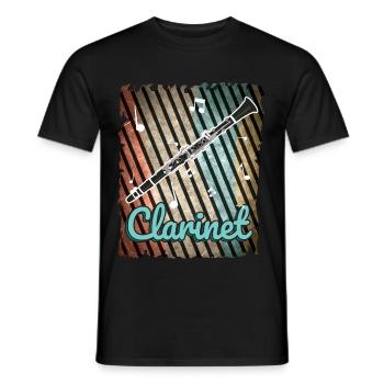 Klarinette - Männer T-Shirt - Schwarz - Vorne - AI Model Male 178 light (178cm)
