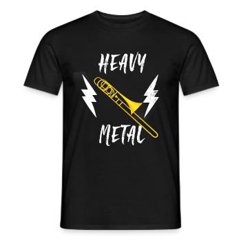 Trombone heavy metal - T-shirt homme - noir - Devant - AI Model Male 178 light (178cm)