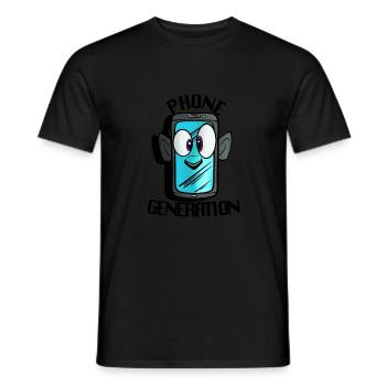 mobile - Men's T-Shirt - black - Front - AI Model Male 178 light (178cm)