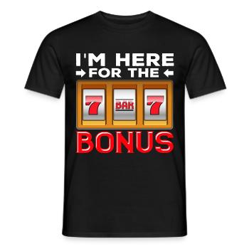 Spielautomat Glücksspiel Lustiger Casino Fan - Männer T-Shirt - Schwarz - Vorne - AI Model Male 178 light (178cm)