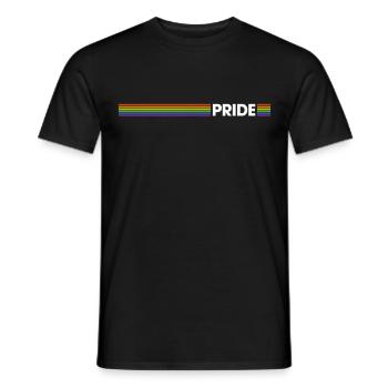LGBTQ - Pride Line - T-shirt homme - noir - Devant - AI Model Male 178 light (178cm)
