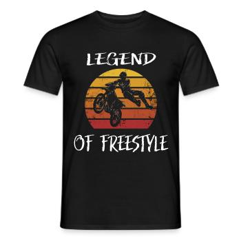 Motocross AMA Freestyle Biker Stunt Rider - Men's T-Shirt - black - Front - AI Model Male 178 light (178cm)