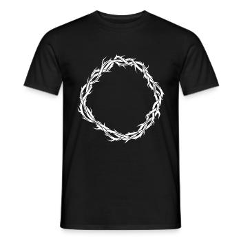 Crown of Thorns Jesus Symbol - Men's T-Shirt - black - Front - AI Model Male 178 light (178cm)