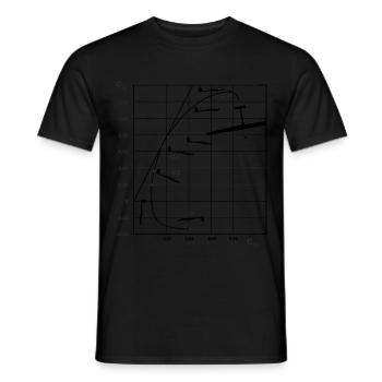 Segelflugzeug Segelfliegen Segelflug Segelflieger - Männer T-Shirt - Schwarz - Vorne - AI Model Male 178 light (178cm)