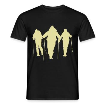 Nordic Walking Silhouette Team - Men's T-Shirt - black - Front - AI Model Male 178 light (178cm)