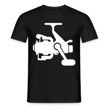 Fishing reel symbol icon - Men's T-Shirt - black - Front - AI Model Male 178 light (178cm)