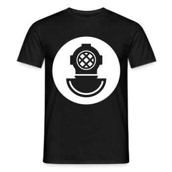 Diving helmet diving symbol - Men's T-Shirt - black - Front - AI Model Male 178 light (178cm)