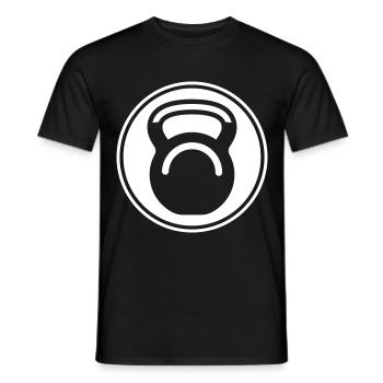 Hantel gewichte icon - Männer T-Shirt - Schwarz - Vorne - AI Model Male 178 light (178cm)