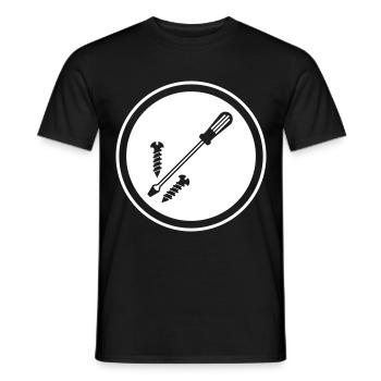 Schraubenzieher Symbol - Männer T-Shirt - Schwarz - Vorne - AI Model Male 178 light (178cm)