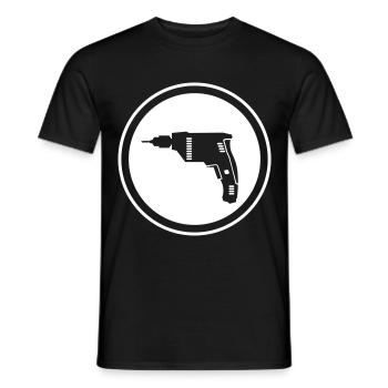 Drill - Men's T-Shirt - black - Front - AI Model Male 178 light (178cm)