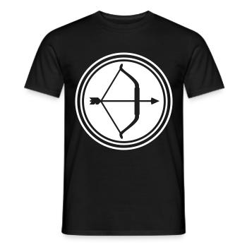 Bow and arrow - Men's T-Shirt - black - Front - AI Model Male 178 light (178cm)
