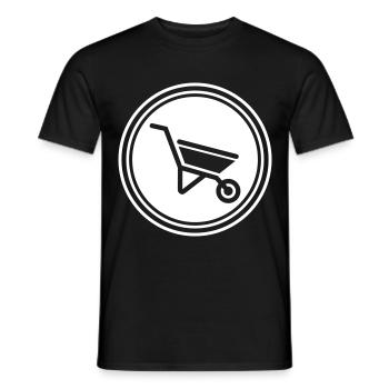 Schubkarre Symbol - Männer T-Shirt - Schwarz - Vorne - AI Model Male 178 light (178cm)